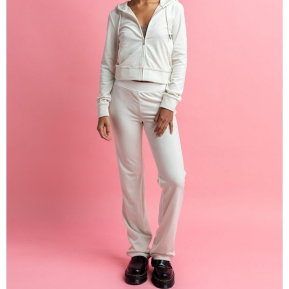 New Juicy Couture‎ Velour Track pants,White,size M